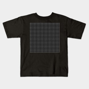 Black  pattern with white crosses Kids T-Shirt